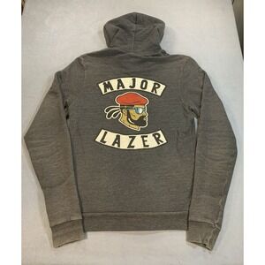 Major Lazer EDM Zip-Up Tour Hoodie Size Men's Medium Gray